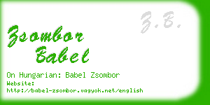 zsombor babel business card